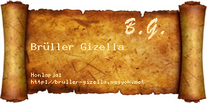 Brüller Gizella névjegykártya