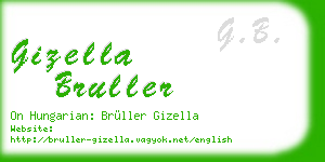 gizella bruller business card